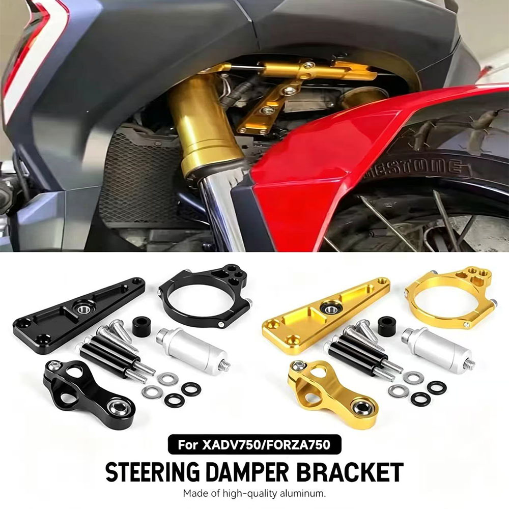 Steering Damper Stabilizer Kit Cnc - Motorfietsstabilisator voor Honda XADV 750 X-ADV750