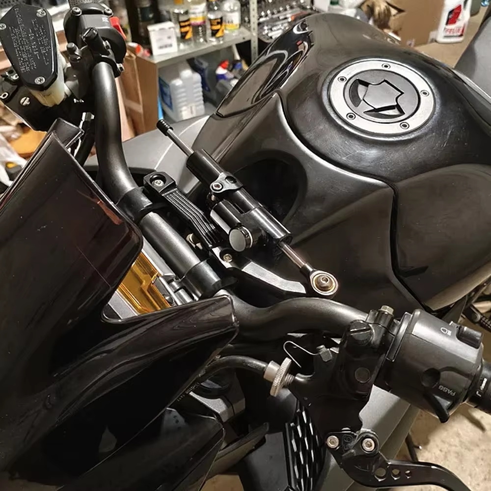 Aluminium CNC motorfiets stuur - Steering Damper Stabilizer Kit Cnc recensie en prijs